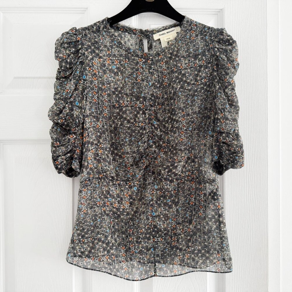 Isabel Marant x H&amp;M Printed Blouse, size 4 (fits like size 0!!) - Picture 2 of 10